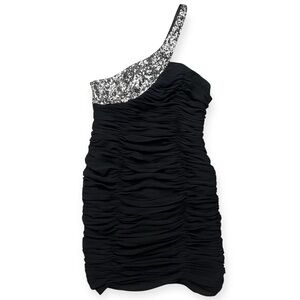 COLORS bridesmaids cocktail party LBD ruching dress prom plus size wedding